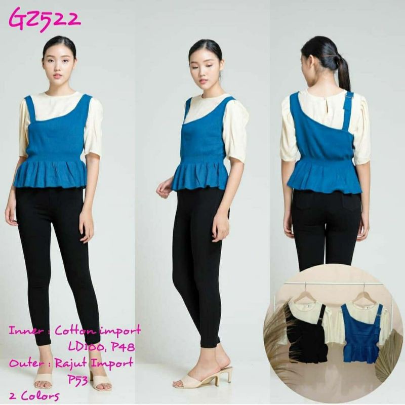 Kimmy Top (Blus 2 pcs rajut import premium)