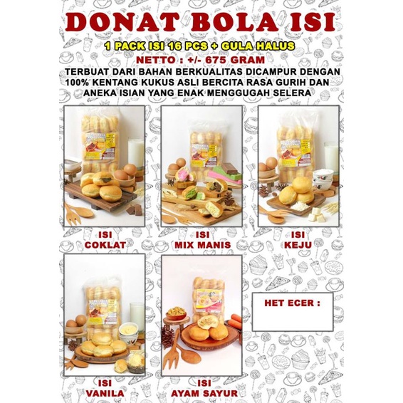 

Frozen Donat Bola Isi