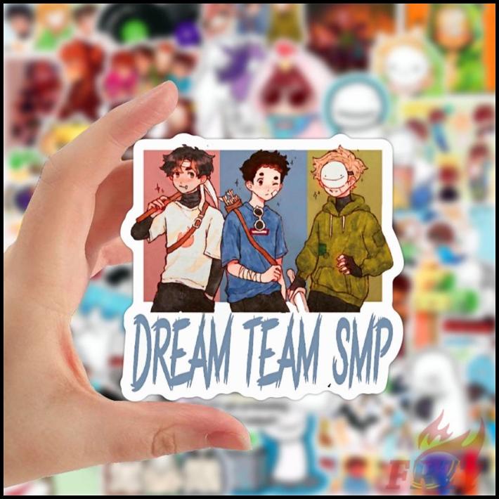 

50Pcs Stiker Dream Team Smp Sticker Gamer Minecraft Youtuber Game