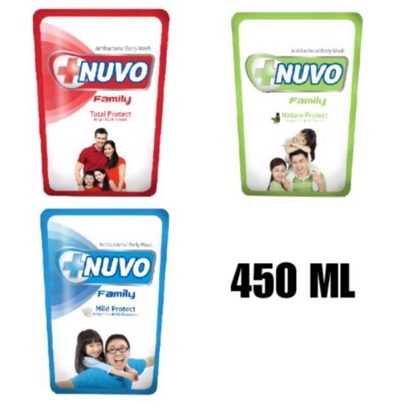 Nuvo Body Wash Sabun Cair Nature Protect/Mild Protect/Relax&amp;Protect/Total Protect/Fresh Protect Refill 400 ml