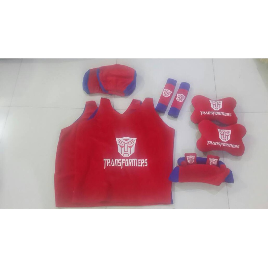 Bantal Mobil 5 in 1 Exclusive Transformers Merah