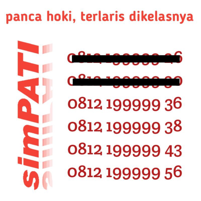 nomor cantik simpati panca 99999 serian terbaik murah. simpati telkomsel cantik panca 99999 murah