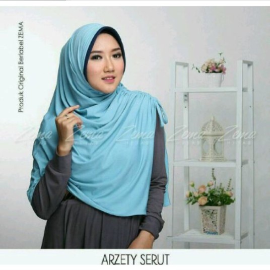 Arzetty Serut Jilbab Instan / Jilbab Instan Serut Samping kwalitas jersey premium