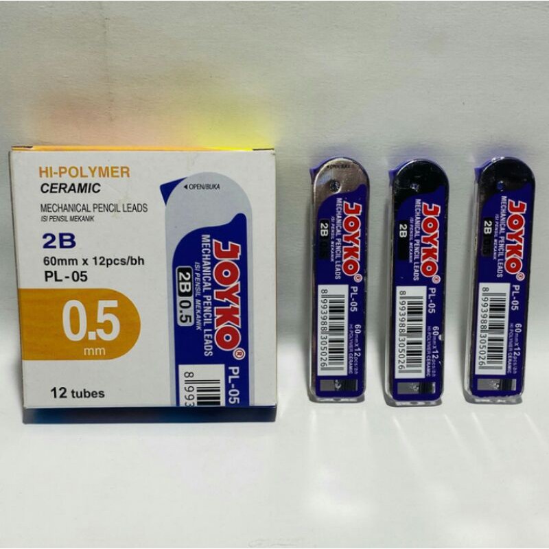 

Pencil Lead / Isi Pensil Mekanik Joyko PL-05 / 2B / 0.5 MM