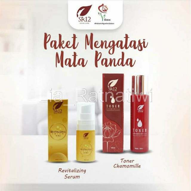 Paket Mengatasi Mata Panda SR12 / Serum Revit Dan Toner Chamomile
