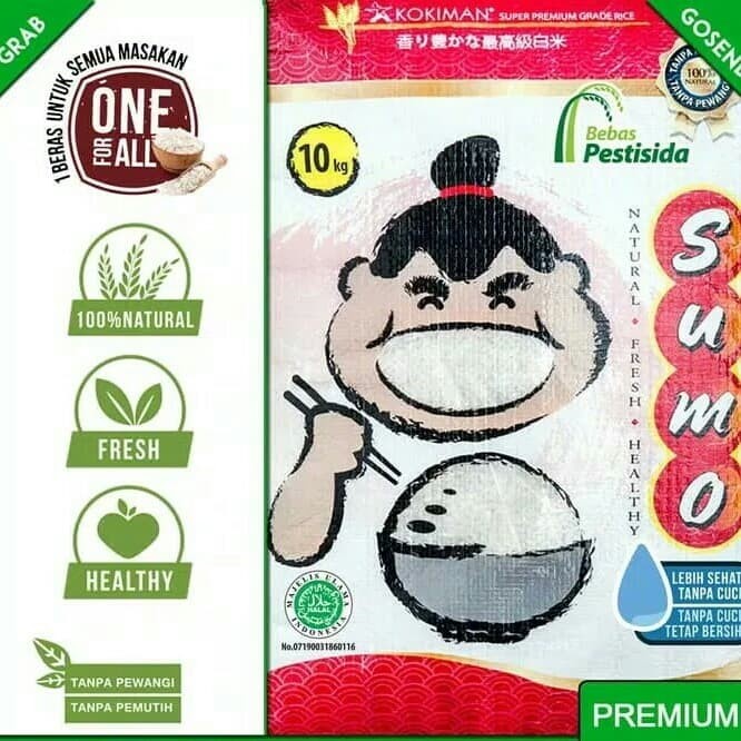 

[KHUSUS GOJEK/GRAB] Beras Sumo 10 Kg (Kemasan Merah)