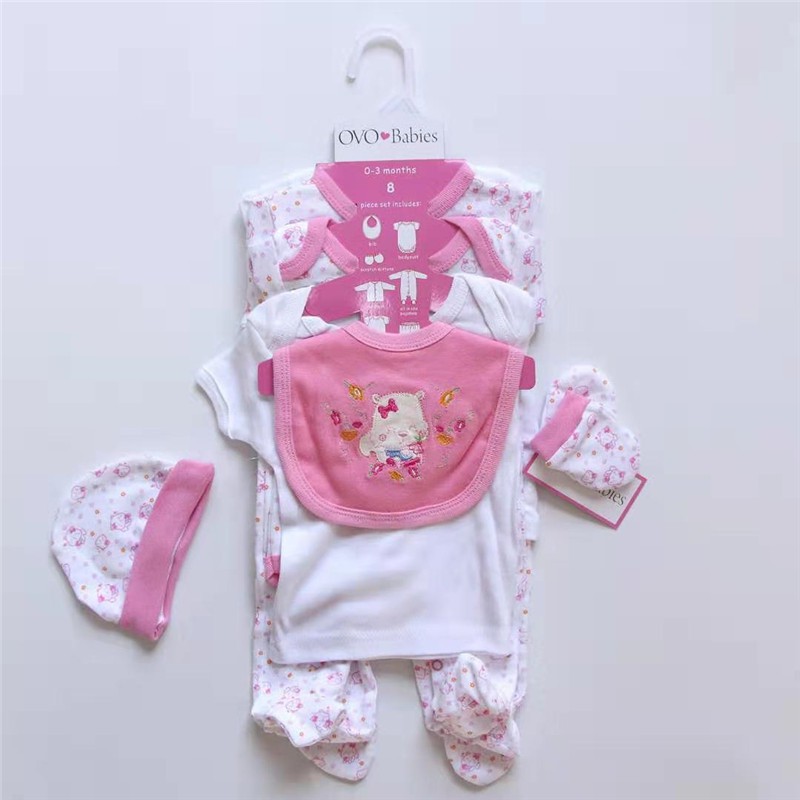 OVO Babies 8in1 Long Sleeve Baby Jumper Set / Jumper Bayi / Baju Bayi / Baby Romper / Baby Giftset