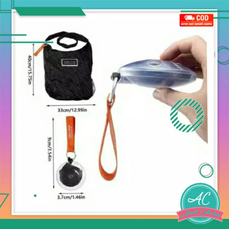 Tas belanja rol gulung kantong portable shopping bag roll selempang unik