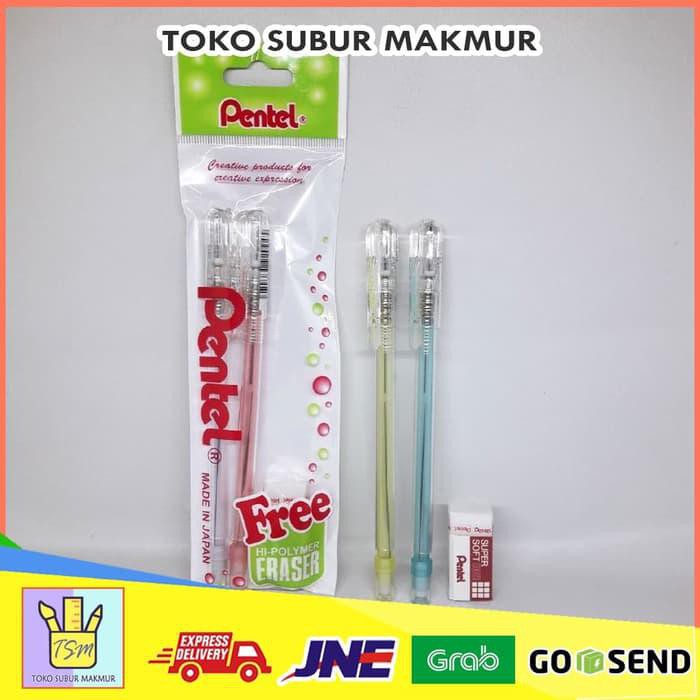 [ISI 2] PENSIL MEKANIK CAPLET RANDOM WARNA - PENTEL
