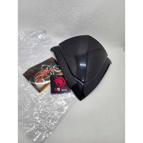 Visor Vario 125 Techno Hitam - Visor  Windshield Variasi Vario 125 Lama CBS Sudah Plus Double Tip Untuk Pemasangan