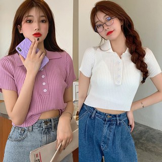  Kaos  T Shirt Model  Lengan Pendek Kerah  Turn Down Warna 