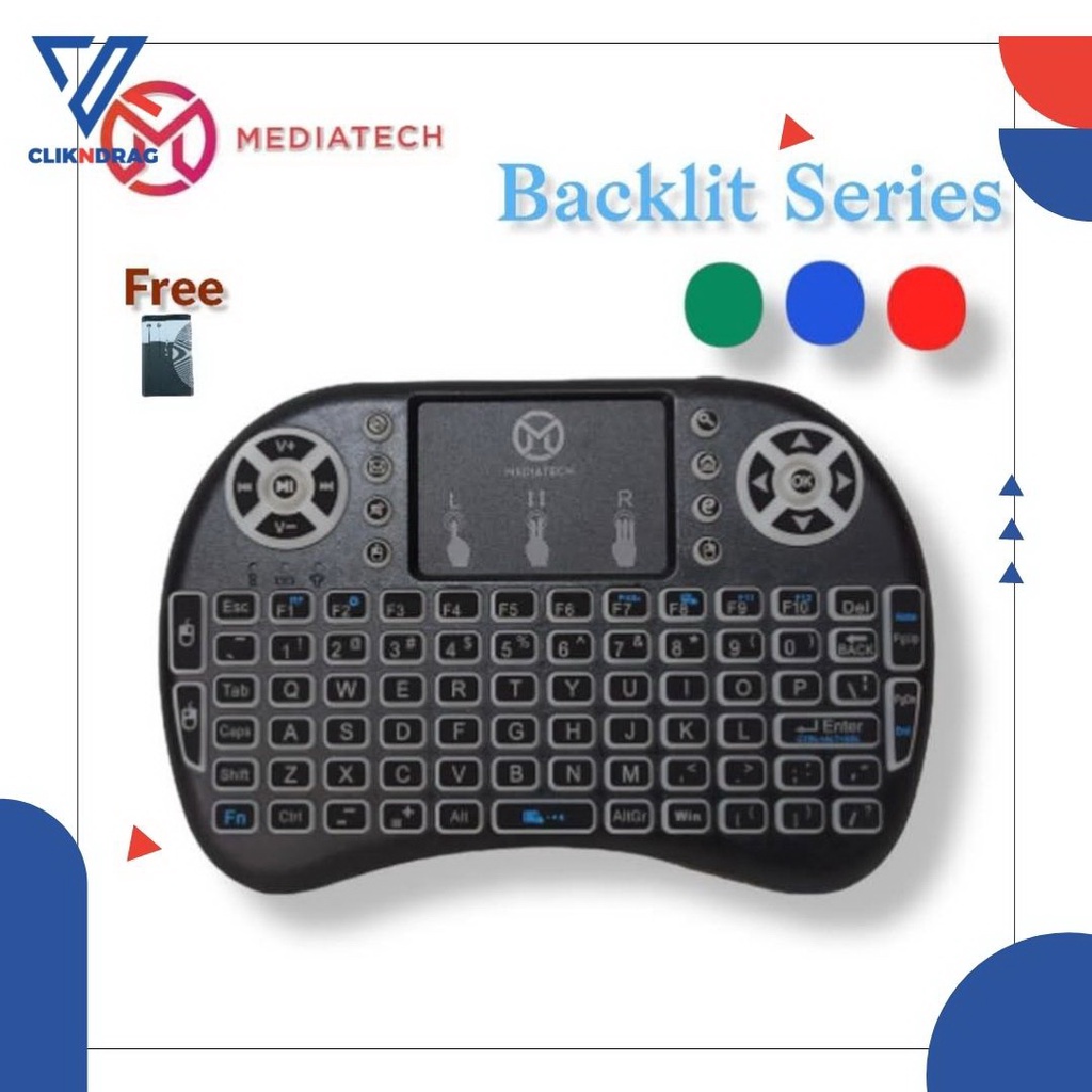 Mediatech Wireless Mini Keyboard Backlit Air Mouse TouchPad For Android TV Box  / backlight - 520156backlight