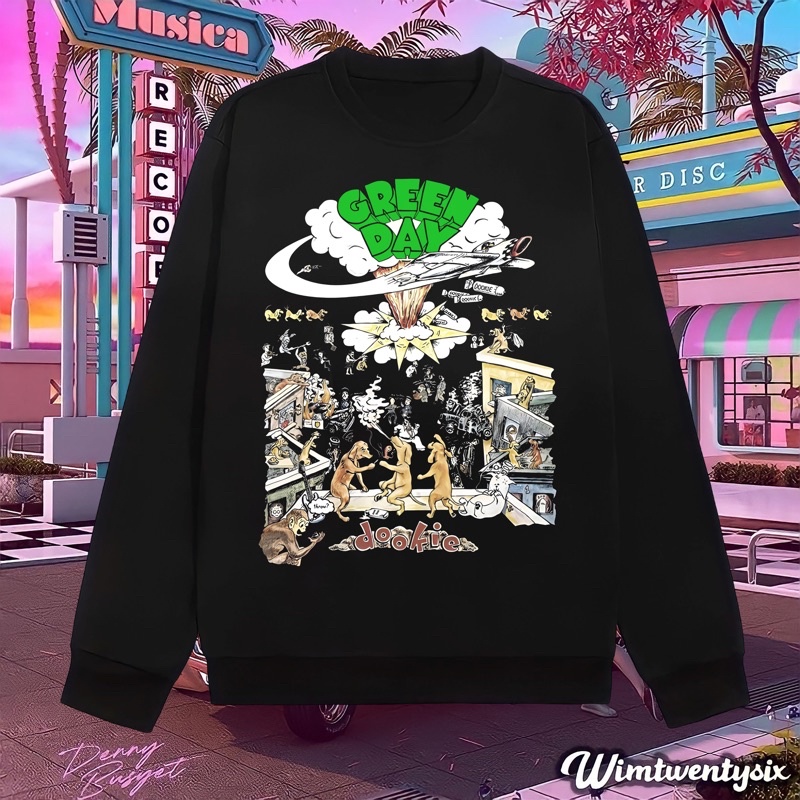 sweater | sweatshirt | crewneck | green day dookie vintage