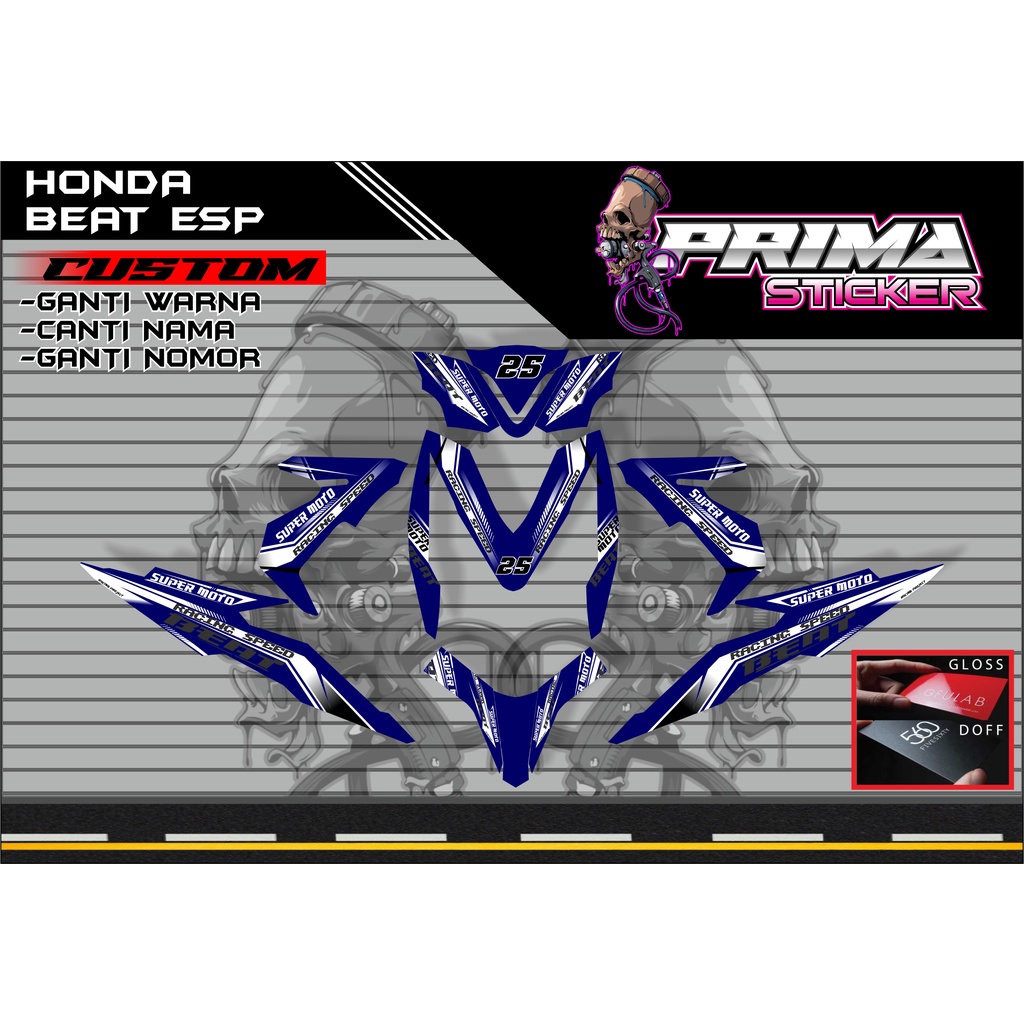 Decal Sticker honda Beat esp custom full body, beat esp
