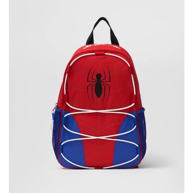 Tas ransel anak import spiderman tali putih