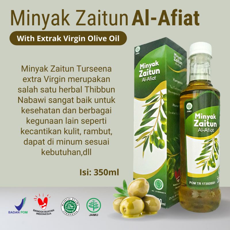 Minyak Zaitun Al-Afiat Ekstra Virgin Olive Oil 350ml