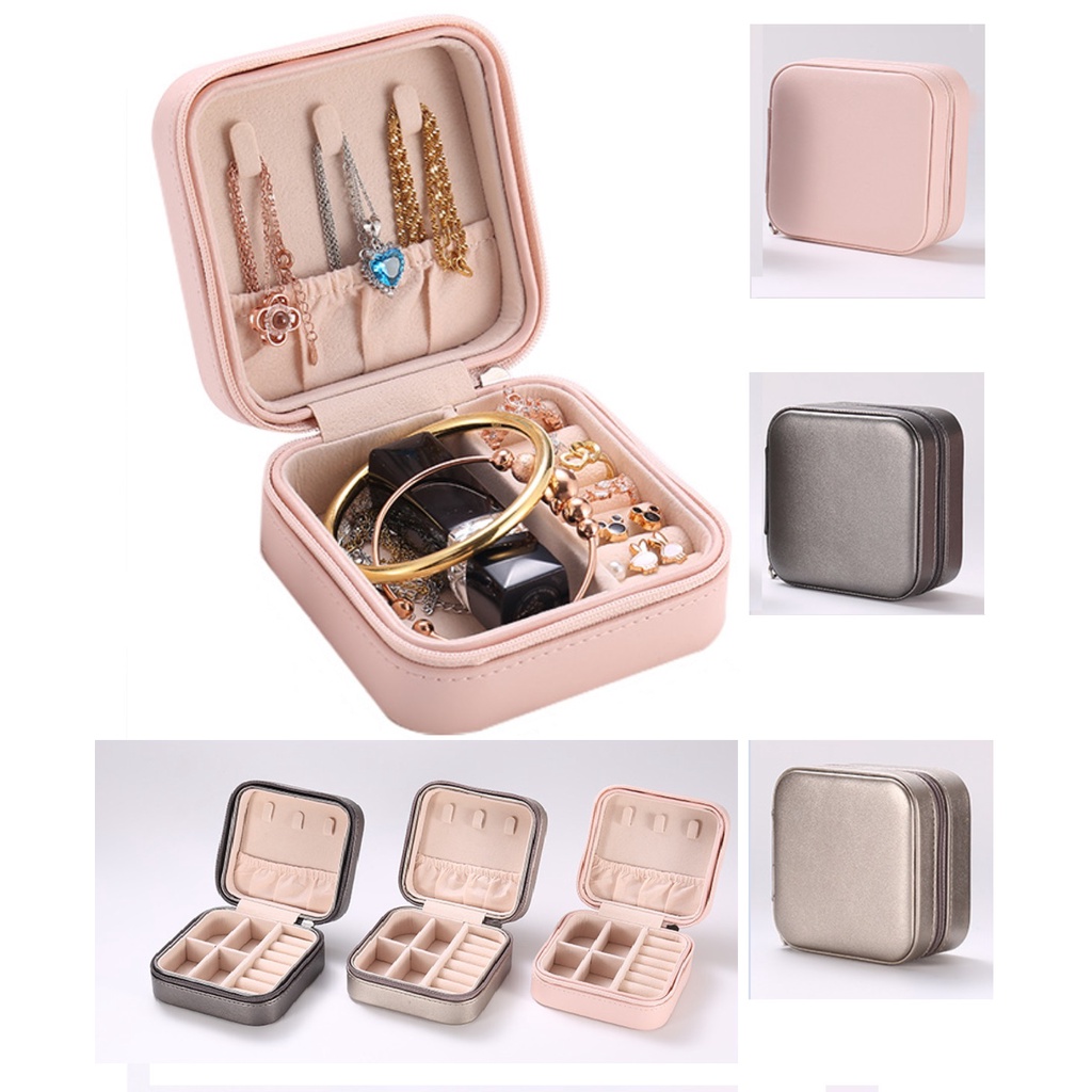 Kotak Perhiasan MINI 011 Portabel Tempat Penyimpanan Kalung Cincin Aksesoris Travel Jewelry Organizer  Box Korea Fashion