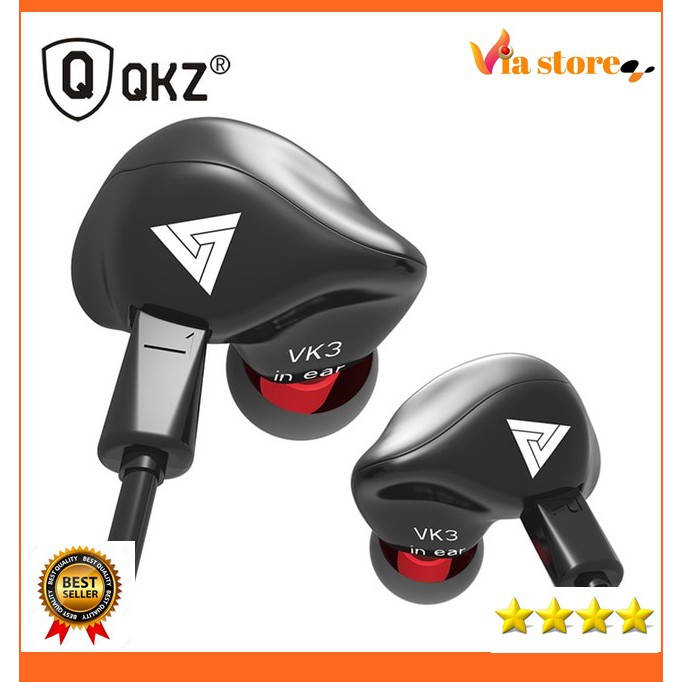 Jual Earphone Mega Bass atau headset with Mic QKZVK3 Shopee Indonesia