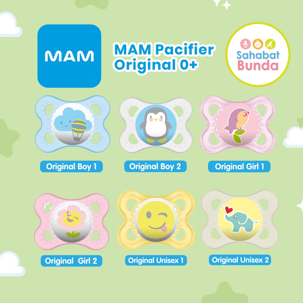 MAM Orthodontic Pacifier Air Ori Night 0-6M Baby Soother Empeng Bayi-Ori
