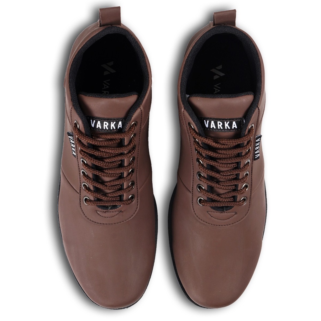 Sepatu Casual Pria V 4287 Brand Varka Sepatu Boots Semi Formal Kuliah Kerja Hangout Murah Berkualitas Warna Coklat