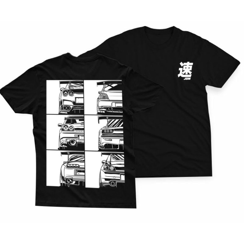 Kaos otomotif/kaos mobil All Jdm legend GTR/Supra/S2000/mazda rx7/lancer evolution