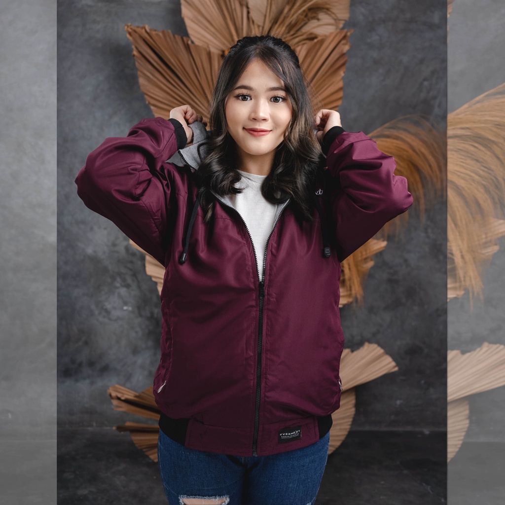 Jaket bolak  balik outdoor adventure wanita Big size L XL XXL jaket motor cewek terbaru jaket waterproof wanita kualitas ori terbaru