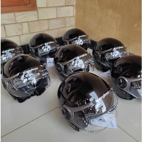 Helm Cargloss YR-YRM Hitam Glossy 100% Original