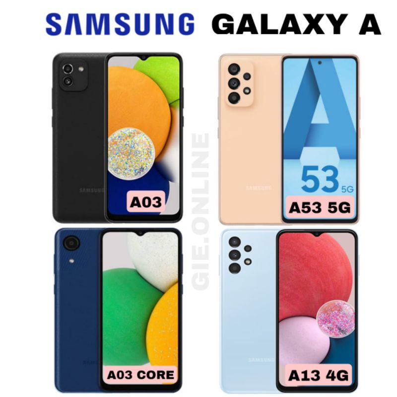 HANDPHONE SAMSUNG A03 | A13 | A22 5G | A23 4G | A53 5G | A03 core | A22 LTE 6/128 | A23 6/128GB | Tab A7 Lite 3/32GB | GARANSI RESMI 1 TAHUN