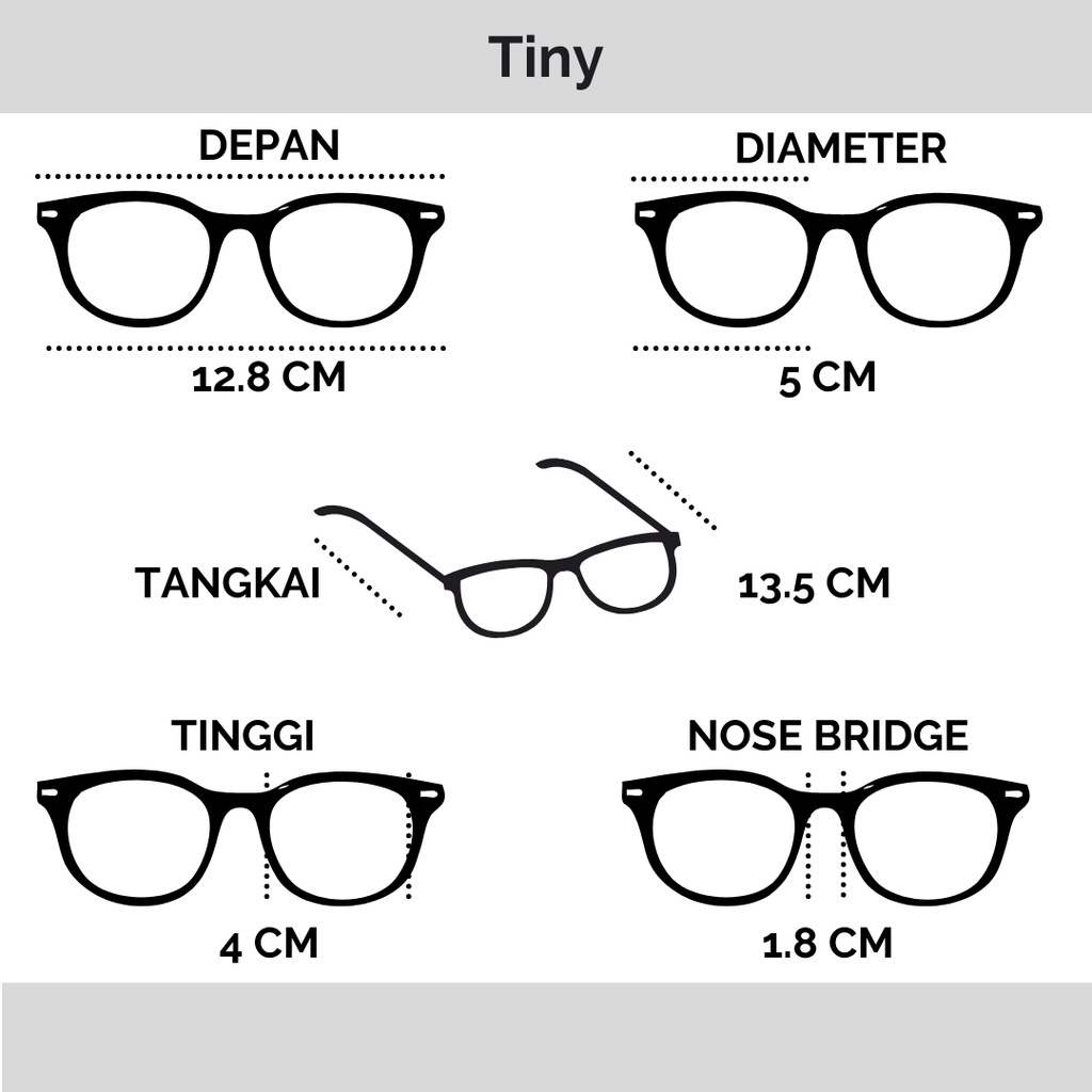 Flavia Eyewear - Kacamata Tiny Square Elastic (custom minus, photochromic, blueray, bluechromic dan photobrown)