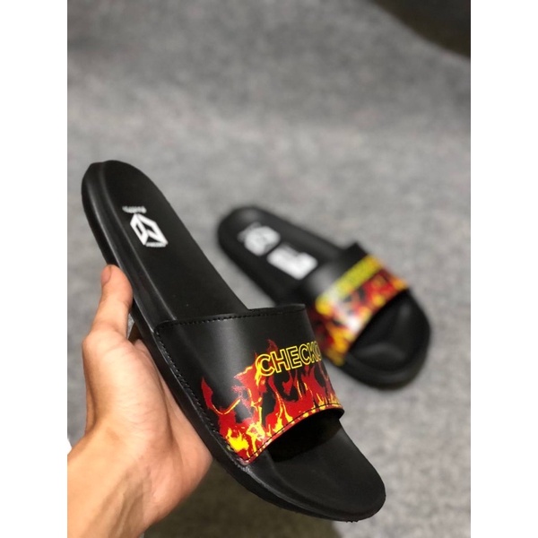 SANDAL SLIDE CHEKOUT FLAME PRIA WANITA