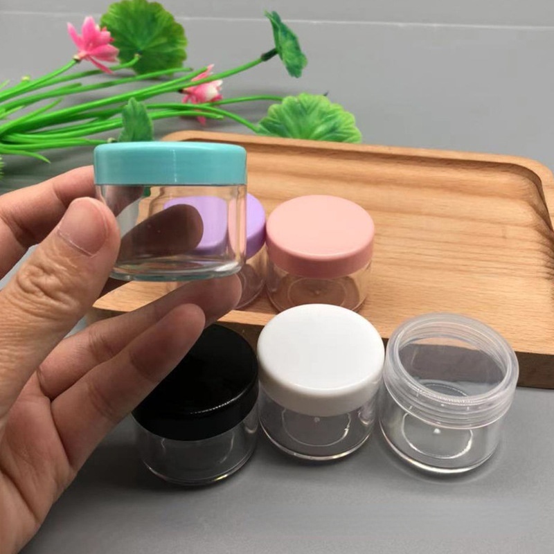 10 / 20g Botol Kosmetik Mini Portable Bentuk Bulat Untuk Travel / Outgoing