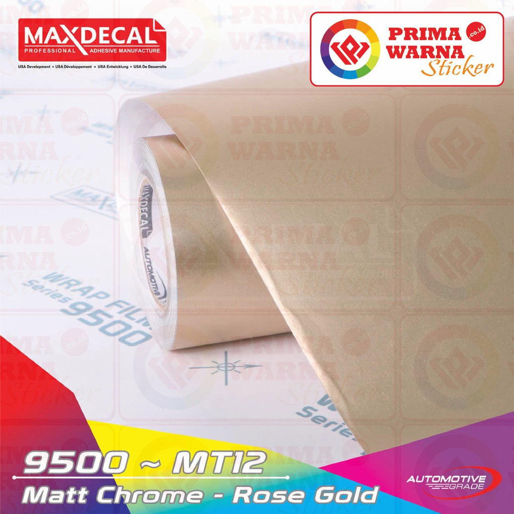 Maxdecal 9500 MT12 Matte Chrome Rose Gold, Wrap Series Sticker, Meteran Lebar 152cm