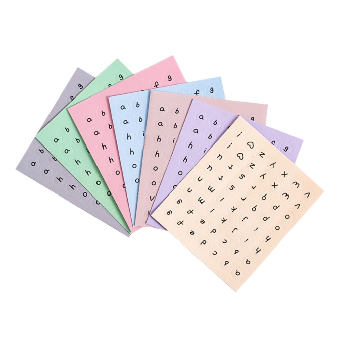 

Letter SMALL Round Sticker / Sticker Huruf KECIL