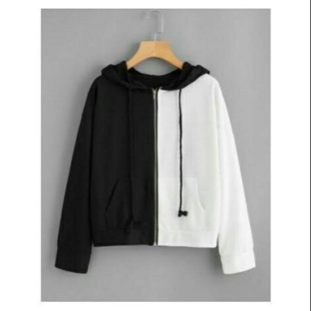 JAYA.Co Jaket TWO TONE Hoodie Seleting