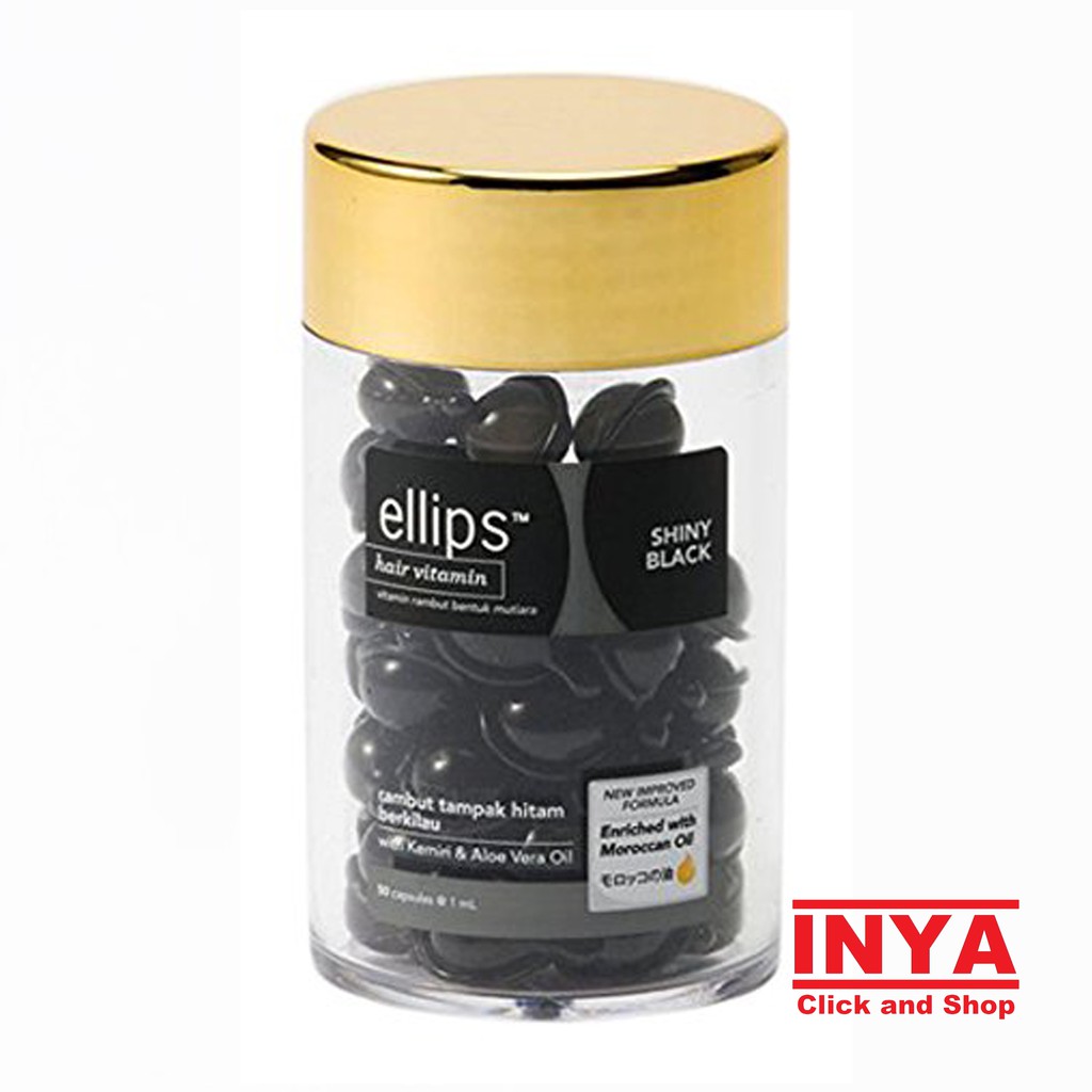 Vitamin Rambut ELLIPS HAIR VITAMIN - SHINY BLACK 50X1ml - HITAM