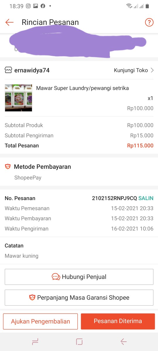 Mawar Super Laundry/pewangi Setrika