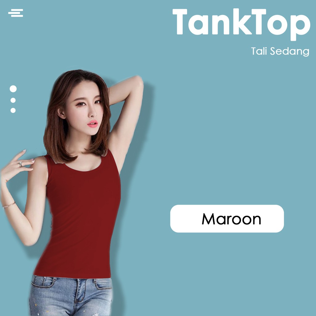 Tanktop Wanita ( SOFT SPANDEK ) Polos Tali Kecil / Besar / Agnes Singlet Kaos Dalam Cewek - RELOOK-1