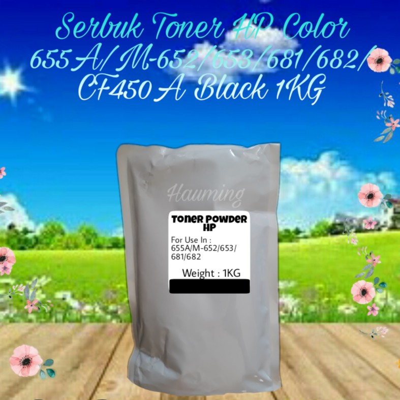 Serbuk Toner Powder Color Refill HP 655A M652 M653 M681 M682 M-652 653 681 682 CF450A Black 1kg