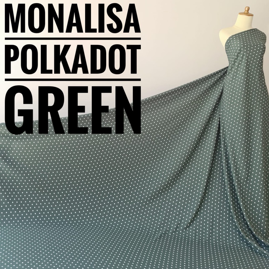 Kain Meteran Monalisa Polkadot Green (0.5M)