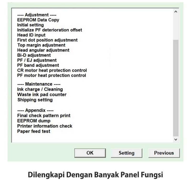 Resetter / Reset Printer EPSON Semua Tipe L