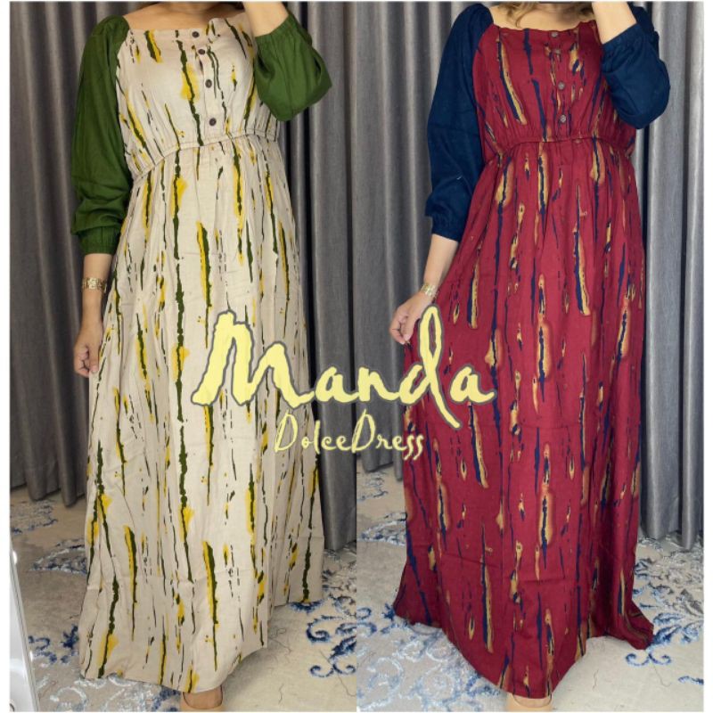 Daster Arab DOLCE MANDA Long Dress Rayon Maxi