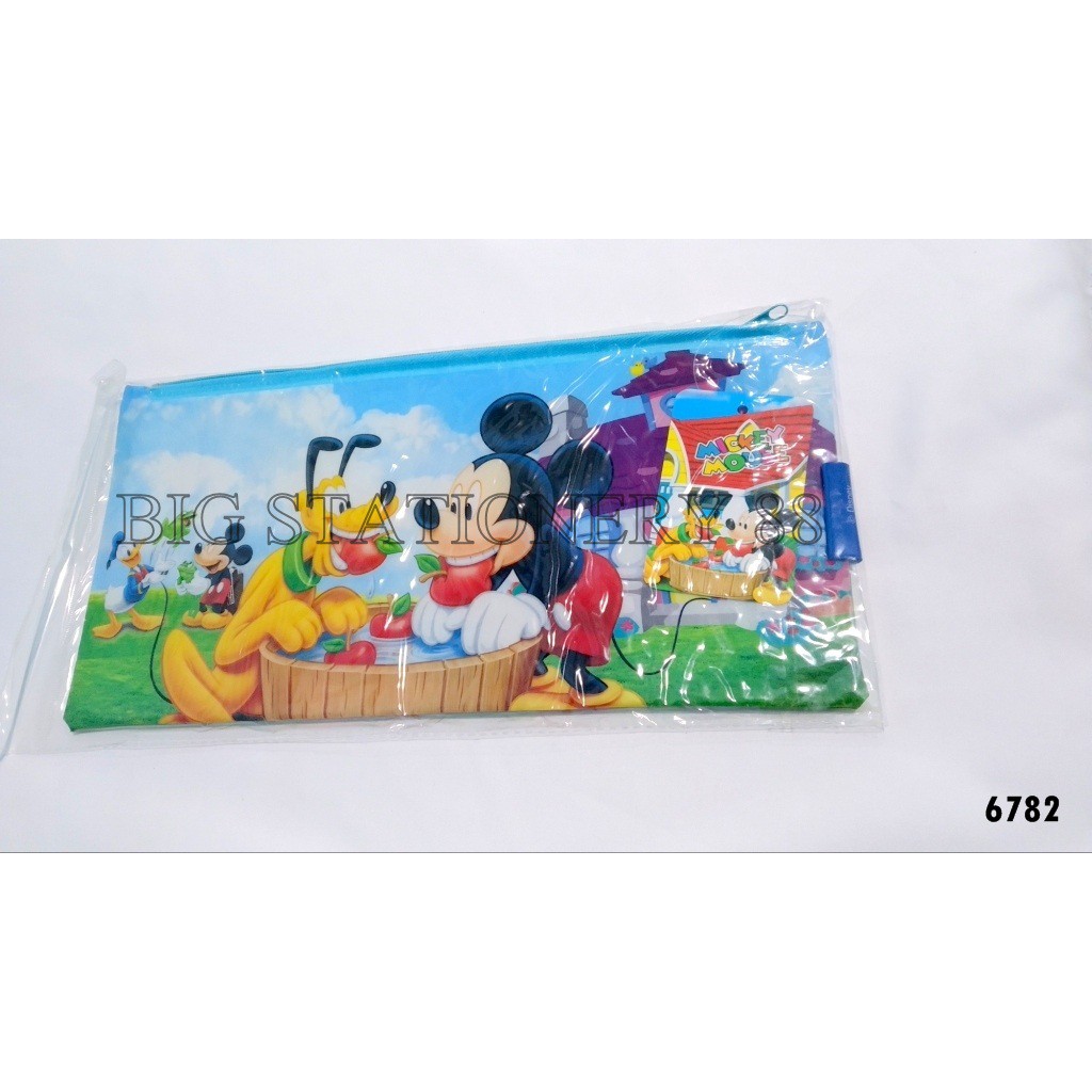 Kotak Pensil / Tempat Pensil Sleting PVC Disney