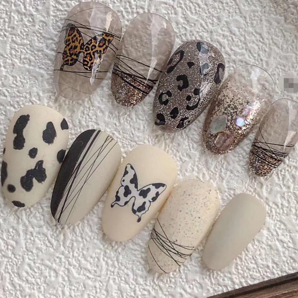 MXBEAUTY Stiker Nail Art 3D Wanita Gadis Desain Kuku Manicure Adhesive Decal