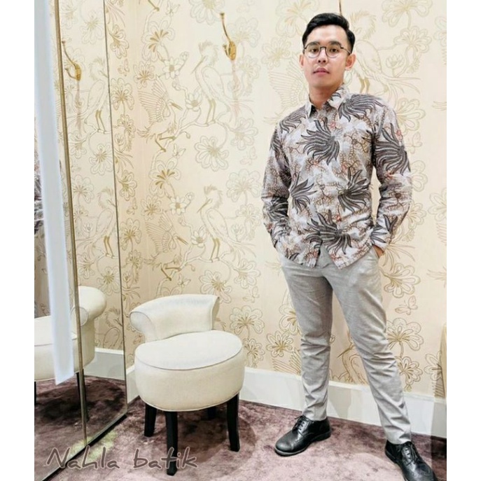 Batik Antasena Pria Lengan Panjang Premium Modern Slimfit Pekalongan Aluna PCW 074