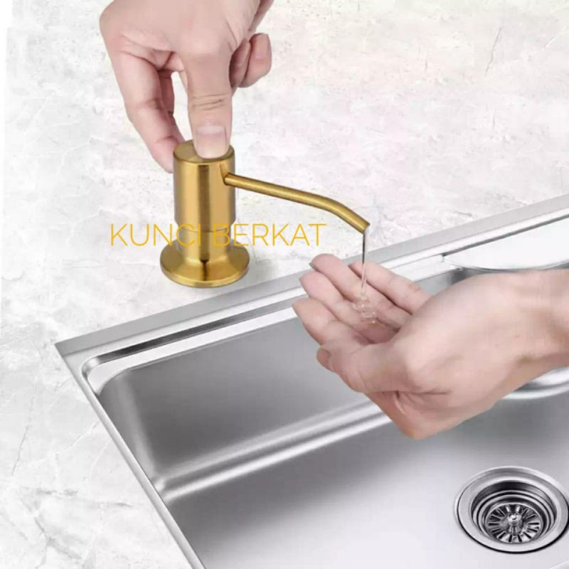 Hand soap kitchen sink gold/Tempat sabun cair emas