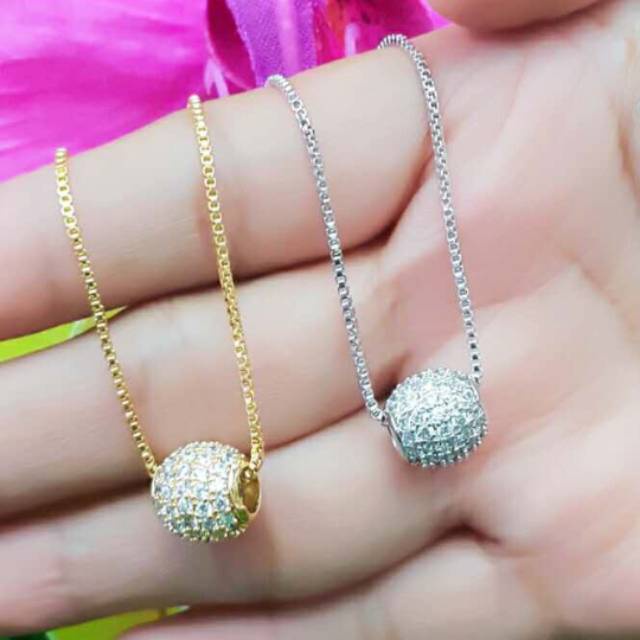 Set Perhiasan Xuping Permata Kalung/Gelang/Anting Lapis Emas 240