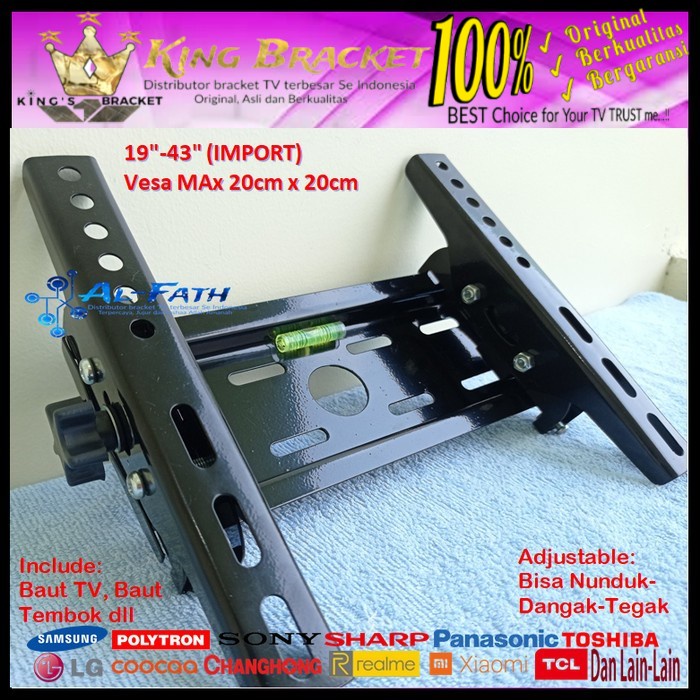 Bracket TV COOCAA 19 s/d 43 inch IMPORT QUALITY Garansi 100% cocok