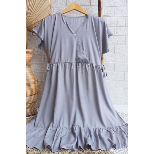 Daster Kimono Pendek || Daster Kimono Polos || Dres Kimono || Daster Rayon || Daster Rayon Busui || Daster Ruffle Busui-ABUMUDA