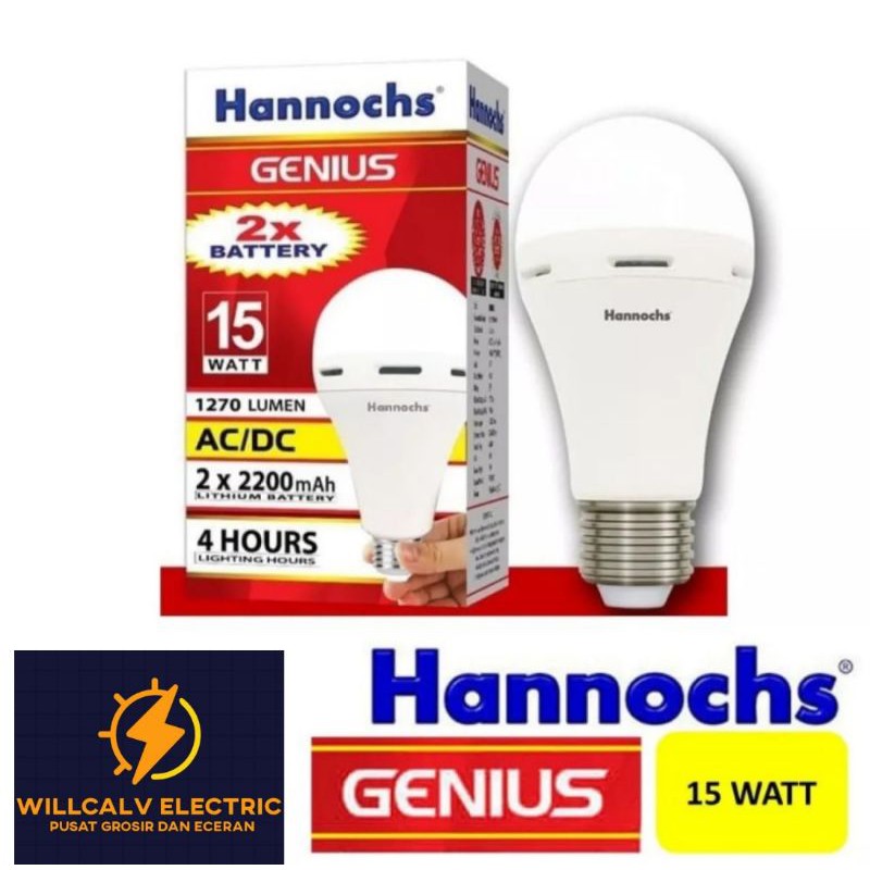 LAMPU EMERGENCY LED HANNOCHS GENIUS 15W 15WATT 15 W / LAMPU LED HANNOCHS GENIUS 15W 15WATT 15 WATT