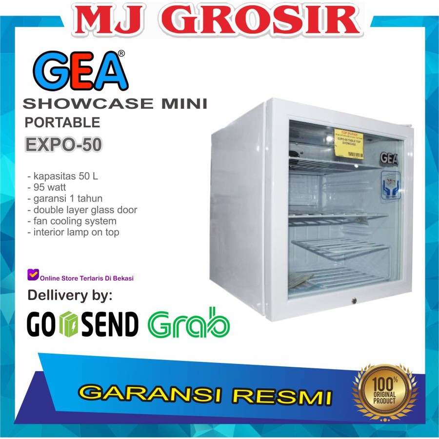 SHOWCASE GEA EXPO 50 DISPLAY COOLER KULKAS MINUMAN MINI LOW WATT